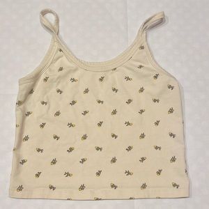 ARQ CROP TANK in Yellow Calico